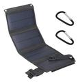 10W:n taitettava USB-aurinkolaturi / virtapankki, 4 paneelia - musta