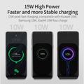 15W Qi langaton laturi Mobile Phone Desk Fast Charging Stand iPhone Samsung - Musta/musta