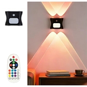 16-värinen RGB-LED-yövalo liiketunnistimella - valon heijastus ylös/alas