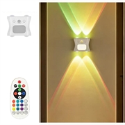 16-värinen RGB-LED-yövalo liiketunnistimella - valon heijastus ylös/alas - valkoinen