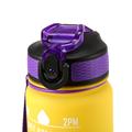 1L urheiluvesipullo, jossa on aikamerkintä Vesikannu vuototurvallinen juomakattila toimistoon koulun leirintäalueelle (BPA-vapaa) - keltainen / violetti