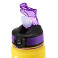 1L urheiluvesipullo, jossa on aikamerkintä Vesikannu vuototurvallinen juomakattila toimistoon koulun leirintäalueelle (BPA-vapaa) - keltainen / violetti
