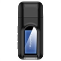 2-in-1 Bluetooth Audio Adapteri LCD-näytöllä RT11 - Musta