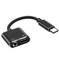 2-in-1 USB Type-C / 3.5mm Lataus- & Ääniadapteri
