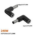 240W virtasovitin DELLille , DC 4.5x0.6mm naaras DC 7.4x5.0mm uros kannettavan tietokoneen virtamuuntimen pistoke