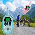 2Pcs DJ100 Lasten Walkie Talkie Lelut Lapset Interphone Mini Handheld Transceiver 3KM Range UHF-radio, jossa on kaulanauha