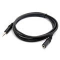 3.5mm Stereo Audio Jatkokaapeli - Uros - Naaras - 3m - Musta