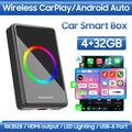 3-in-1 auton älylaatikko / Langaton CarPlay ja Android Auto näytön peilauksella
