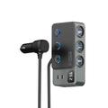3-in-1 pikalataava autolaturi PD 35W - Savukkeensytyttimen sovitin 120W ja 5 USB-porttia - Musta