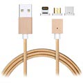 3-in-1 Magneettikaapeli - Lightning, MicroUSB, C-Tyypin