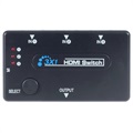 3-porttinen HDMI-kytkin Kaukosäätimellä - Musta