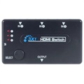 3-porttinen HDMI-kytkin Kaukosäätimellä - Musta