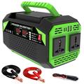 300W autovirtamuuntaja - 12V DC/220V AC - musta / vihreä