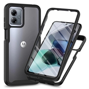 Motorola Moto G54 360 Suojaussarja Kotelo - Musta / Selkeä