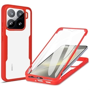 Xiaomi 15 360 Suojaussarja Kotelo - Punainen / Selkeä