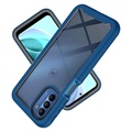 360 Suojaussarja Motorola Moto G51 5G Kotelo - Sininen / Selkeä