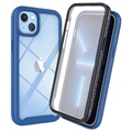360 Suojaussarja iPhone 14 Kotelo - Sininen / Selkeä