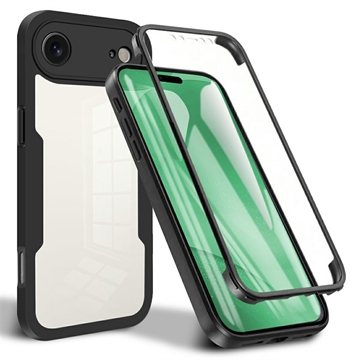 iPhone 17 Air 360 Suojaussarja Kotelo - Musta / Selkeä
