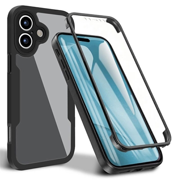 iPhone 17 360 Suojaussarja Kotelo - Musta / Selkeä