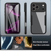 iPhone 17 Pro Max 360 Suojaussarja Kotelo - Musta / Selkeä