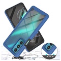 360 Suojaussarja Motorola Edge 20 Kotelo - Sininen / Selkeä