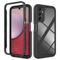 Samsung Galaxy A14/A14 5G 360 Suojaussarja Kotelo - Musta / Selkeä