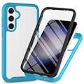 Samsung Galaxy A35 360 Suojaussarja Kotelo - Vaalean Sininen / Kirkas