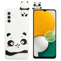 Samsung Galaxy A04s/A13 5G 3D Cartoon TPU Suojakuori - Valkoinen Panda