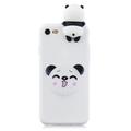 iPhone 7/8/SE (2020)/SE (2022) 3D Cartoon TPU-Kotelo - Valkoinen Panda