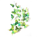 3D Koristeelliset Tee-Se-Itse Perhosseinätarrasarja - Vihreä