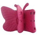 iPad Mini 2, iPad Mini 3 3D Shockproof Lasten Kotelo - Butterfly - Kuuma Pinkki