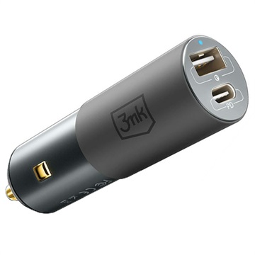 3MK Hyper Kaksoisnopea Autolaturi - USB-A, USB-C - 100W