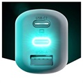 3MK HyperCharger 2xUSB-C 65W Pikalaturi - PD3.0, QC4.0 - Valkoinen
