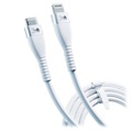 3MK HyperSilicone USB-C/Lightning Data- ja Latauskaapeli - 1m - Valkoinen