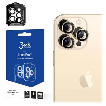 3MK Lens Protection Pro iPhone 14 Pro/14 Pro Max Kameran Suoja - Kulta
