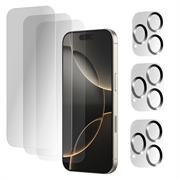 iPhone 16 Pro Panssarilasi Suojaussetti - 6 Kpl. - Läpinäkyvä
