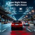 4-tuumainen kaksoisobjektiivinen WiFi Dash Cam, jossa on yönäkymätallennin 170° Super-Wide etulinssi