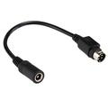4-nastainen Mini DIN - 5.5x2.5mm DC-virtasovitinkaapeli