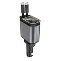 4-in-1 autolaturi ja tähtitaivasprojektori USB-C- ja Lightning-kaapeleilla varustettuna