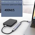 4-in-1 USB-C-keskitin, jossa 1x USB 3.0 + 3x USB 2.0 - harmaa