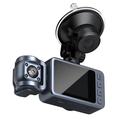 4K Dual-Lens WiFi Dash Cam, jossa on yökuvaus ja 360 kääntyvä objektiivi