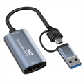 Videotallennuskortti Mikrofonitulolla ja Linjalähdöllä - USB 2.0, HDMI