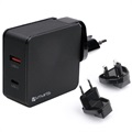 4smarts VoltPlug Nopea USB Matkalaturisetti - USB PD & QC3.0 - 48W - Musta