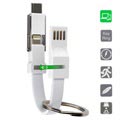 4smarts Keyring 3-in-1 USB Mini Kaapeli - C-Tyyppi, Lightning, MicroUSB