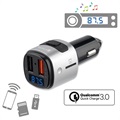 4smarts Media&Assist Bluetooth FM Lähetin & Nopea Autolaturi - Musta