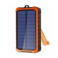 4smarts Prepper Solar Power Bank 12000mAh - 2xUSB-A - Musta / Oranssi