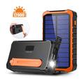 4smarts Prepper Solar Power Bank 12000mAh - 2xUSB-A - Musta / Oranssi