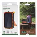 4smarts Prepper Solar Power Bank 12000mAh - 2xUSB-A - Musta / Oranssi