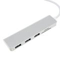 5-in-1 USB-C Hub 3x USB-A ja TF / SD-kortinlukijaan