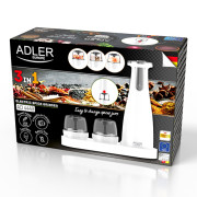 Adler AD 4449w Sähköinen suola- ja pippurimylly - Setti - 3 myllyä - USB-portti